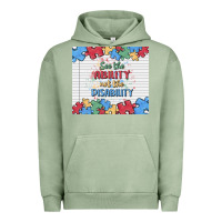 Pigment Oil Green see the ability not the disability Urban Hoodie - MaliasSmallBusiness