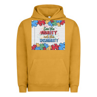 Pigment Peanut Butter see the ability not the disability Urban Hoodie - MaliasSmallBusiness