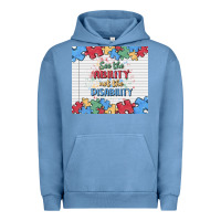 Pigment Pebble Blue see the ability not the disability Urban Hoodie - MaliasSmallBusiness