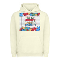 Pigment Pistachio see the ability not the disability Urban Hoodie - MaliasSmallBusiness