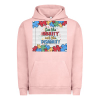 Pigment Salmon see the ability not the disability Urban Hoodie - MaliasSmallBusiness