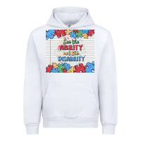 White see the ability not the disability Urban Hoodie - MaliasSmallBusiness