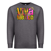 Charcoal Heather viva mexico long live mexico Premium Sweatshirt - FaDigitalArtStudio