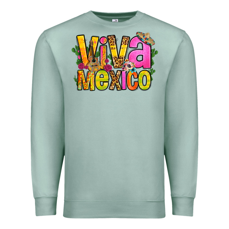 Viva Mexico Long Live Mexico Premium Sweatshirt by FaDigitalArtStudio | Teevron