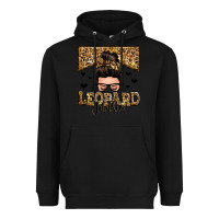 Black leopard junkie messy bun Heavyweight Hoodie - Zillion Design Studio