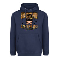 Navy leopard junkie messy bun Heavyweight Hoodie - Zillion Design Studio