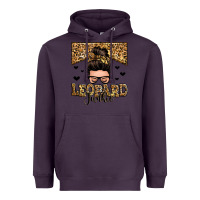 Plum leopard junkie messy bun Heavyweight Hoodie - Zillion Design Studio
