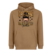 Toasted Coconut leopard junkie messy bun Heavyweight Hoodie - Zillion Design Studio
