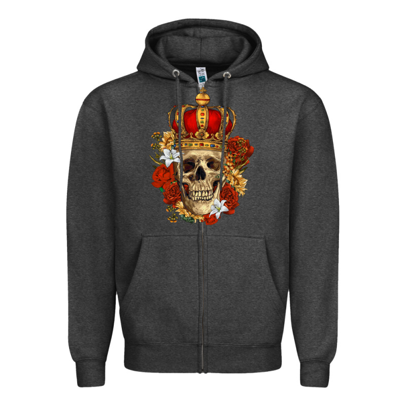 Skull King Zipper Hoodie by RanaPortraitStore | Teevron
