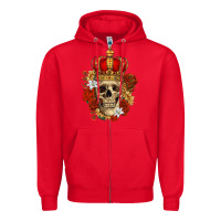 Red Skull King Zipper Hoodie - RanaPortraitStore