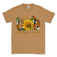 Toasted Coconut With god all things are possible with sunflower Classic Tee - texasbilliewilder