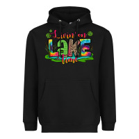 Black living on lake time Heavyweight Hoodie - Zillion Design Studio