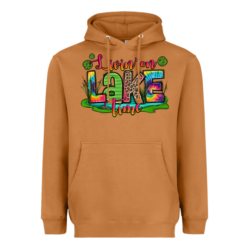 Living On Lake Time Heavyweight Hoodie by Zillion Design Studio | Teevron