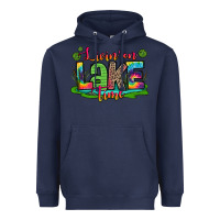 Navy living on lake time Heavyweight Hoodie - Zillion Design Studio