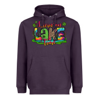 Plum living on lake time Heavyweight Hoodie - Zillion Design Studio