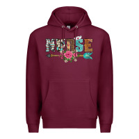 Burgundy western nurse arrow floral Premium Hoodie - BarkalooDesign