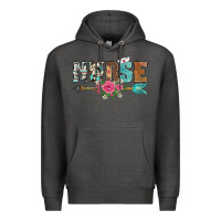 Charcoal Heather western nurse arrow floral Premium Hoodie - BarkalooDesign
