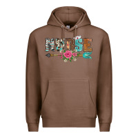 Chestnut western nurse arrow floral Premium Hoodie - BarkalooDesign