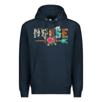 Navy western nurse arrow floral Premium Hoodie - BarkalooDesign