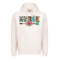 Pale Pink western nurse arrow floral Premium Hoodie - BarkalooDesign