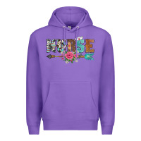Purple western nurse arrow floral Premium Hoodie - BarkalooDesign