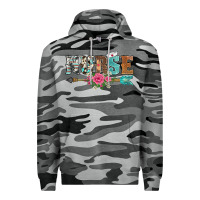 Slate Camo western nurse arrow floral Premium Hoodie - BarkalooDesign