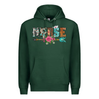 Sports Green western nurse arrow floral Premium Hoodie - BarkalooDesign