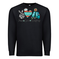Black peace love nursing Premium Sweatshirt - CowhideDigitalArt