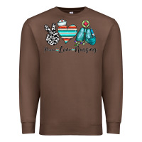 Chestnut peace love nursing Premium Sweatshirt - CowhideDigitalArt