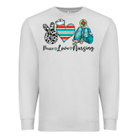 Dove Grey peace love nursing Premium Sweatshirt - CowhideDigitalArt