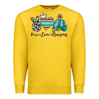 Lemon peace love nursing Premium Sweatshirt - CowhideDigitalArt