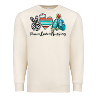 Sandshell peace love nursing Premium Sweatshirt - CowhideDigitalArt