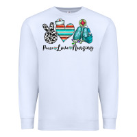 White peace love nursing Premium Sweatshirt - CowhideDigitalArt