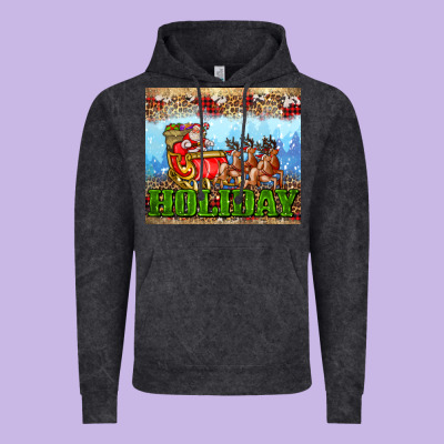 Holiday And Santa. Claus Vintage Hoodie Designed By Adodesignshop