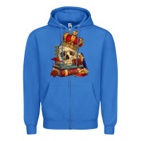 True Royal Skull With Crown Zipper Hoodie - RanaPortraitStore