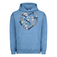 Pigment Pebble Blue nurse Urban Hoodie - MaliasSmallBusiness