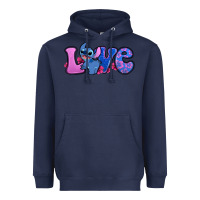 Navy love stitch Heavyweight Hoodie - Zillion Design Studio