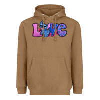 Toasted Coconut love stitch Heavyweight Hoodie - Zillion Design Studio