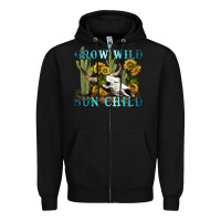 Black grow wild sun child tbw Zipper Hoodie - texasbilliewilder