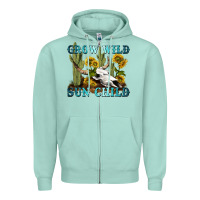 Seafoam grow wild sun child tbw Zipper Hoodie - texasbilliewilder