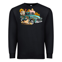 Black western farm truck coop animals farm animals Premium Sweatshirt - FaDigitalArtStudio