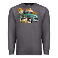Charcoal Heather western farm truck coop animals farm animals Premium Sweatshirt - FaDigitalArtStudio