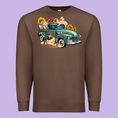 Western Farm Truck Coop Animals Farm Animals Premium Sweatshirt Designed By Fadigitalartstudio
