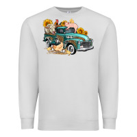 Dove Grey western farm truck coop animals farm animals Premium Sweatshirt - FaDigitalArtStudio
