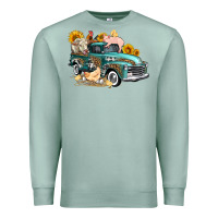 Seafoam western farm truck coop animals farm animals Premium Sweatshirt - FaDigitalArtStudio