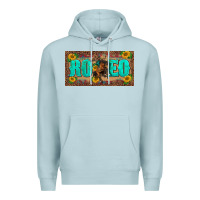 Blue Mist western rodeo horse leopard aztek sunflower license plate template Premium Hoodie - BarkalooDesign