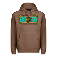 Chestnut western rodeo horse leopard aztek sunflower license plate template Premium Hoodie - BarkalooDesign