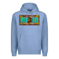 Colony Blue western rodeo horse leopard aztek sunflower license plate template Premium Hoodie - BarkalooDesign