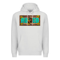 Dove Grey western rodeo horse leopard aztek sunflower license plate template Premium Hoodie - BarkalooDesign