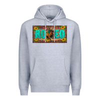Heather Grey western rodeo horse leopard aztek sunflower license plate template Premium Hoodie - BarkalooDesign